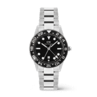 Daniel Wellington Iconic GMT Black Ceramic Bezel Silver