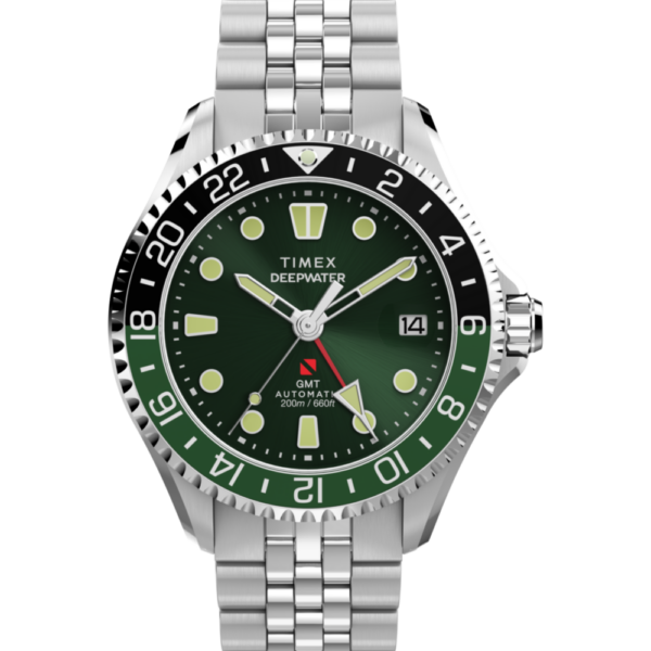 Timex Deepwater Meridian Automatic GMT Stainl TW2Y