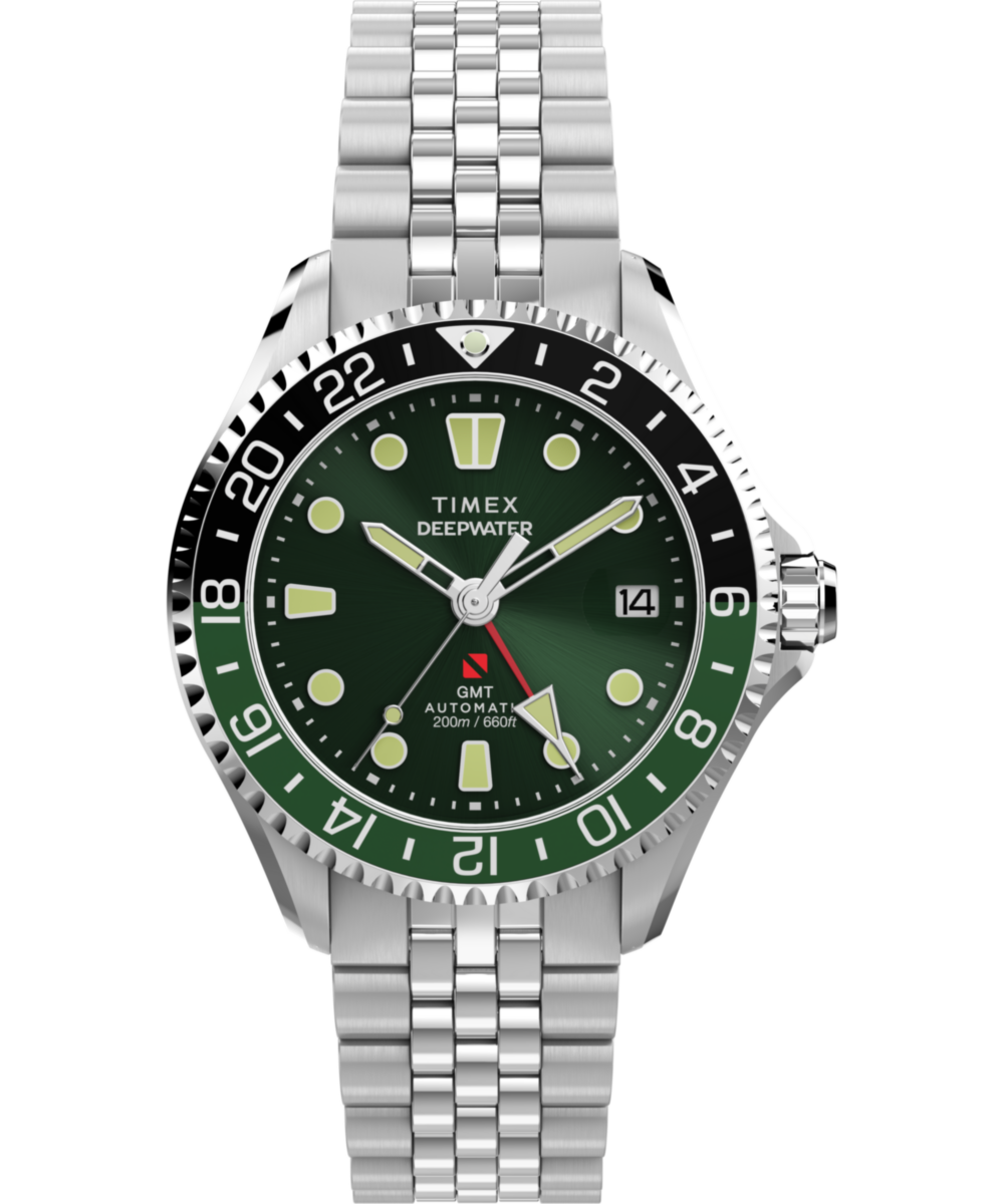 Timex Deepwater Meridian Automatic GMT Stainl TW2Y